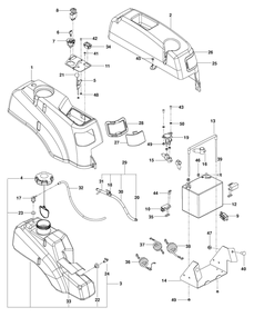 Ignition System Diagram and Parts List for RZ4622T  Husqvarna Lawn Tractor