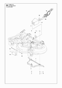 52-Inch/132cm Cutting Deck 8 Diagram and Parts List for C132 (961019501)(2012) Husqvarna Lawn Tractor Accessories
