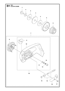 Chain Brake Diagram and Parts List for 340I  Husqvarna Chainsaw