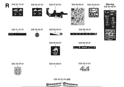 Part Location Diagram of 544021301 Husqvarna Label