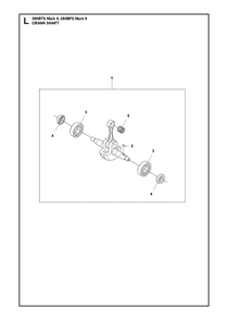 Crankshaft Diagram and Parts List for 580BTSMARKII  Husqvarna Leaf Blower / Vacuum