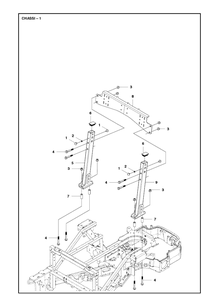 Chassis / Frame 2 Diagram and Parts List for P520D (967602001)(2016) Husqvarna Lawn Mower