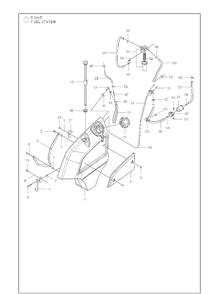 Fuel System Diagram and Parts List for P520D (967019501)(20120100001-20143999999) Husqvarna Lawn Mower