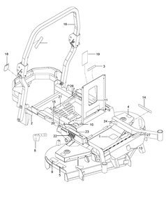 Decals Diagram and Parts List for P-ZT26BF (96661370102)(2012-06) Husqvarna Lawn Mower