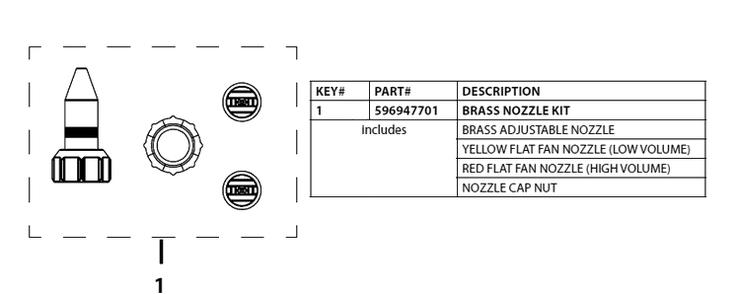 Part Location Diagram of 596947701 Husqvarna 48Oz Sprayer Nozzle Kit
