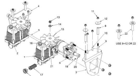 Transmission Diagram and Parts List for Z460X (970497201-00)(2020-06) Husqvarna Lawn Mower