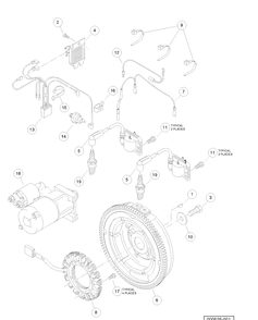 Ignition Components And Flywheel 2 Diagram and Parts List for HUV4421GXP 2006-11 Husqvarna Lawn Tractor
