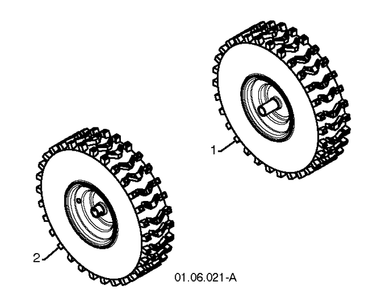 Wheels And Tires Diagram and Parts List for ST324P  Husqvarna Snow Blower