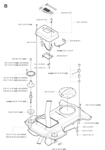 Chassis Upper Diagram and Parts List for 220AC 2008-06 Husqvarna Lawn Mower