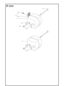 Muffler Diagram and Parts List for 55 (RANCHER)(20101400001-Current) Husqvarna Chainsaw