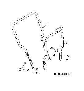 Lower handle Diagram and Parts List for 96193009605  Husqvarna Snow Blower