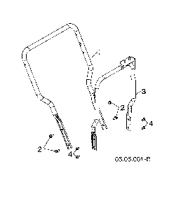 Lower handle Diagram and Parts List for 96193009703  Husqvarna Snow Blower