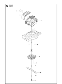 Engine Diagram and Parts List for LB248S  Husqvarna Lawn Mower