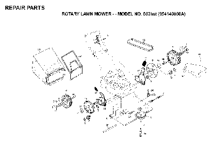 Repair Parts Diagram and Parts List for 560HST (954140060A)(1998-02) Husqvarna Lawn Mower