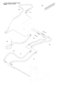Hydraulic Pump - Motor Diagram and Parts List for R13AWD (965094601)(2007-01) Husqvarna Lawn Tractor