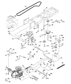 Drive Diagram and Parts List for YTH1848XP (954567260-C)(2001-10) Husqvarna Lawn Tractor