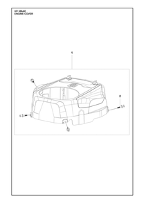 Engine Cover Diagram and Parts List for HV586AE  Husqvarna Engine