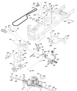 Drive Diagram and Parts List for 2042LS (96043004800)(2007-12) Husqvarna Lawn Mower