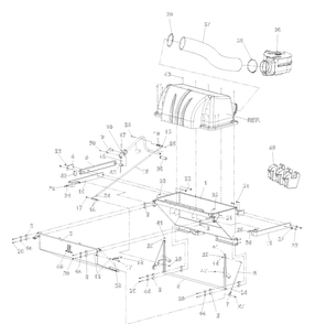 Hopper Assembly Diagram and Parts List for DFS (539113706)(2006-09) Husqvarna Lawn Tractor Accessories