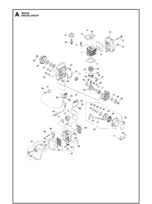 Engine Diagram and Parts List for 362-MA18 2010-02 Husqvarna Leaf Blower / Vacuum