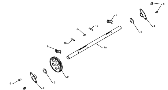 Drive 1 Diagram and Parts List for 1830SB (96193005700)(2010-04) Husqvarna Snow Blower
