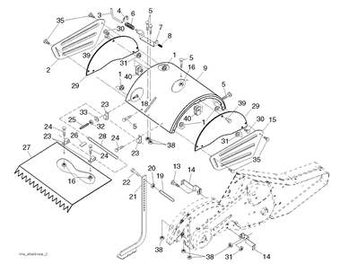 Tine Shield Diagram and Parts List for TR317 (96093002900)(2017-09) Husqvarna Cultivator