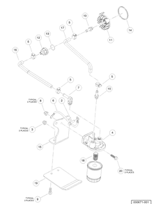Part Location Diagram of 603000911 Husqvarna Bracket, Oil Filter Mount