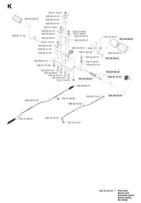 Pedals Diagram and Parts List for R13 (953950401)(2004-01) Husqvarna Lawn Tractor
