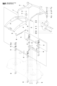 48-Inch/122cm Cutting Deck 4 Diagram and Parts List for PF21AWD (965192501)(2008-03) Husqvarna Lawn Tractor