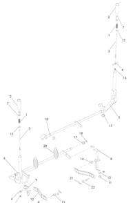Brake / Lift Diagram and Parts List for RZ5424 (965881301)(2009-01) Husqvarna Lawn Mower