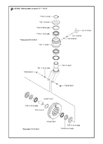 Wheels And Tires Diagram and Parts List for CS2512 (1301 & Above)(2013-04) Husqvarna Circular Saw