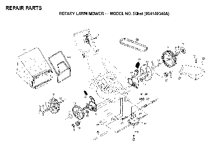 Repair Parts Diagram and Parts List for 56HST (954140040A, 702511)(1997-01) Husqvarna Lawn Mower