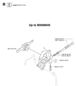 Clutch And Oil Pump 2 Diagram and Parts List for 385XP 20064000001-Current Husqvarna Chainsaw