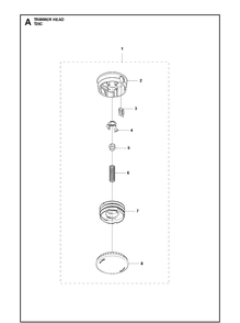 Trimmer Head Diagram and Parts List for 578445901  Husqvarna Trimmer