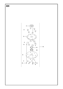 Grinding Head Diagram and Parts List for PG820 (0904-1 & Above)(2009-07) Husqvarna Sander Grinder