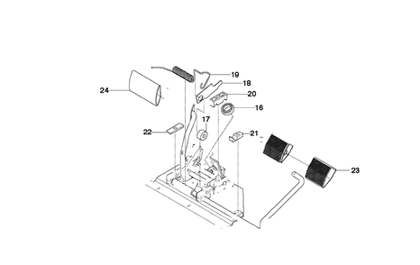 Pedals 2 Diagram and Parts List for R16CAWD (966830301)(2010-07) Husqvarna Lawn Tractor