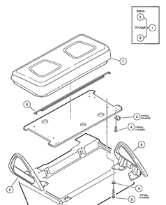 Seat Bottom And Armrest Diagram and Parts List for HUV4210GXP 2005-06 Husqvarna Lawn Tractor