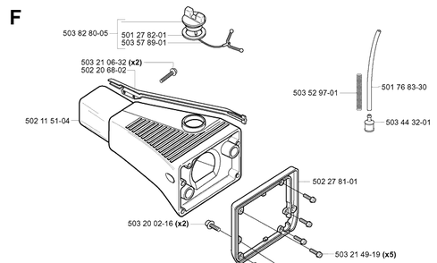 Part Location Diagram of 503214919 Husqvarna 