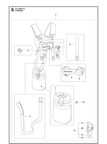 Harness Diagram and Parts List for 525LS 2013-03 Husqvarna Brush Cutter