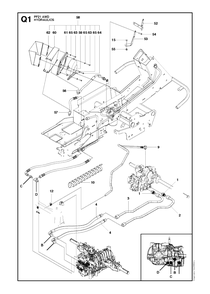 Hydraulics 2 Diagram and Parts List for PF21AWD (965192501)(2011-03) Husqvarna Lawn Tractor