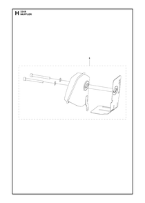 Muffler Diagram and Parts List for 331R 20191400001 & Above Husqvarna Brush Cutter