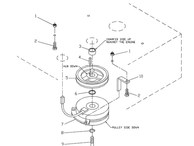 Engine Assembly Diagram and Parts List for ZTHKW4218 2000-05 Husqvarna Lawn Mower