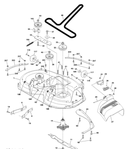 Mower Deck / Cutting Deck Diagram and Parts List for TS242 (96041041400)(2017-09) Husqvarna Lawn Tractor