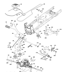 Drive Diagram and Parts List for LT2223A2 (96041014401)(2010-02) Husqvarna Lawn Tractor