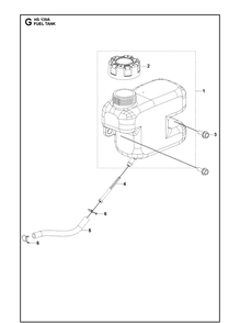 Part Location Diagram of 599348563 Husqvarna Fuel tank assembly