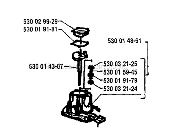 Page E Diagram and Parts List for 18H 1994-04 Husqvarna Trimmer