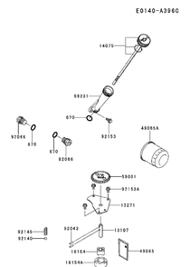 Lubrication Diagram and Parts List for FX921V-DS06 2017-09 Husqvarna Engine