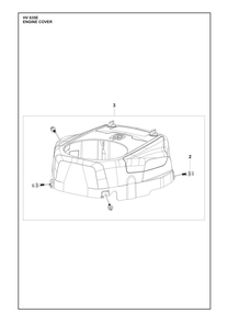 Engine Cover Diagram and Parts List for HV635E  Husqvarna Engine