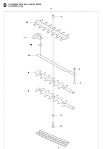 Cutting Equipment 2 Diagram and Parts List for 327HE4 X-SERIES Husqvarna Hedge Trimmer