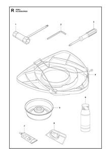 Accessories 3 Diagram and Parts List for 253RB 20101000001-20182200000 Husqvarna Brush Cutter